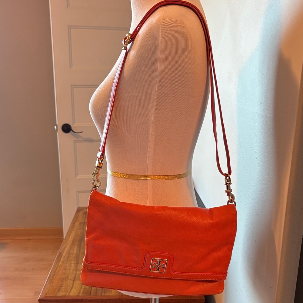 Tory Burch Vibrant Orange Clutch - Picture 4 of 7